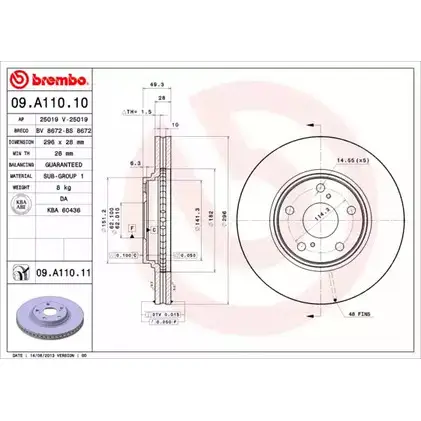 Тормозной диск BRECO BV 8672 VBIE4 2362764 Y90 NQ изображение 0
