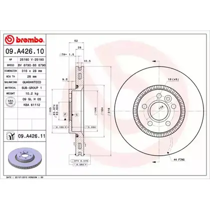 Тормозной диск BRECO 2362852 E 886VL BV 8790 J994F изображение 0