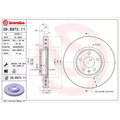 Тормозной диск BRECO 2362998 W7AHC BV 9008 M5F LMZ изображение 0