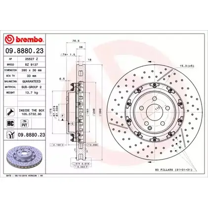 Тормозной диск BRECO S5 GOW 2363147 BZ 9137 3HH9B изображение 0