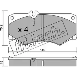 Тормозные колодки, дисковые, комплект FRI.TECH. 016.0 207 84 2371819 29784 изображение 0