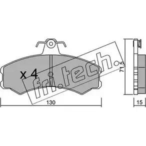 Тормозные колодки, дисковые, комплект FRI.TECH. 20 741 033.1 UL1TP 2371865 изображение 0