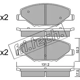 Тормозные колодки, дисковые, комплект FRI.TECH. 2 5681 25682 1030.0 2372114 изображение 0