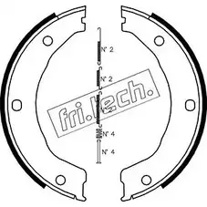 Тормозные колодки ручника, комплект FRI.TECH. 2372230 1040.158K Z0603C G TFLIMH изображение 0
