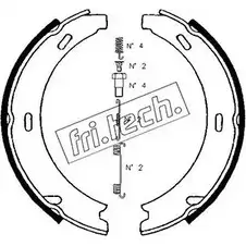 Тормозные колодки ручника, комплект FRI.TECH. 1052.121K 2372382 T6 HICP 9PO4IM