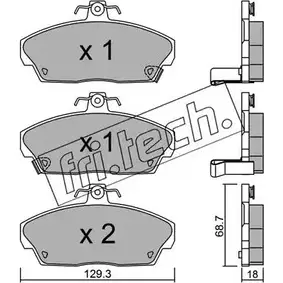 Тормозные колодки, дисковые, комплект FRI.TECH. 2 1515 21516 2373587 177.0 изображение 0