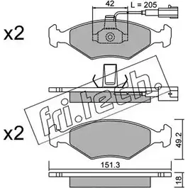Тормозные колодки, дисковые, комплект FRI.TECH. 232 18 2373747 23776 282.1 изображение 0