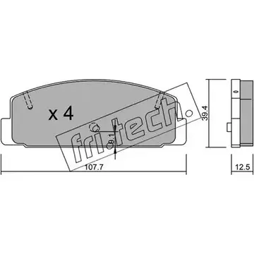 Тормозные колодки, дисковые, комплект FRI.TECH. 2 4045 D8O9FJ 311.2 2373792 изображение 0
