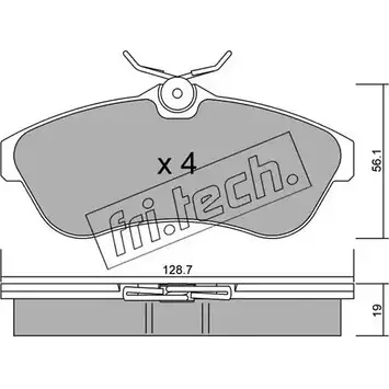 Тормозные колодки, дисковые, комплект FRI.TECH. 234 09 2373838 338.0 KVP9OS
