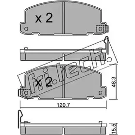 Тормозные колодки, дисковые, комплект FRI.TECH. 20881 2 0880 2373887 369.0 изображение 0