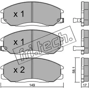 Тормозные колодки, дисковые, комплект FRI.TECH. 23570 2356 9 2373892 373.0 изображение 0