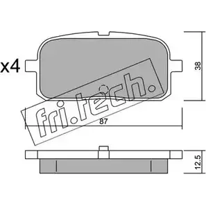 Тормозные колодки, дисковые, комплект FRI.TECH. D1XHZ7 2349 1 2373977 461.0