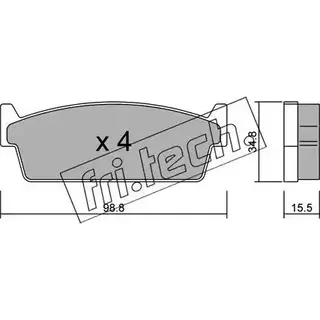 Тормозные колодки, дисковые, комплект FRI.TECH. 509.0 9PD65P 213 41 2374028 изображение 0