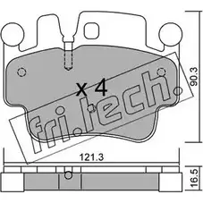 Тормозные колодки, дисковые, комплект FRI.TECH. 9LXM8X 673.0 2374261 233 29
