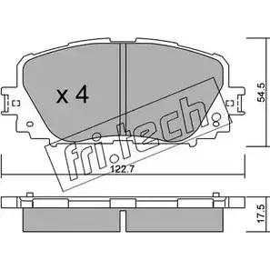 Тормозные колодки, дисковые, комплект FRI.TECH. QX7H2B7 24 708 836.0 2374471 изображение 0