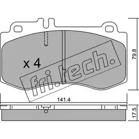 Тормозные колодки, дисковые, комплект FRI.TECH. 844.0 RM5NJ0 2374480 24 976 изображение 0