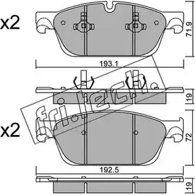 Тормозные колодки, дисковые, комплект FRI.TECH. 25532 983.0 2 5531 2374774 изображение 0