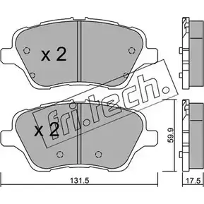 Тормозные колодки, дисковые, комплект FRI.TECH. 992.0 2374785 25135 25 134 изображение 0