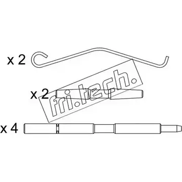 Ремкомплект тормозных колодок FRI.TECH. 857YG6 2376975 5TG0D EA KIT.007