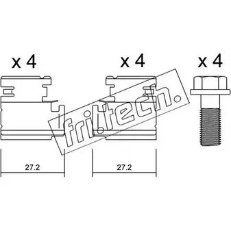 Ремкомплект тормозных колодок FRI.TECH. Q8U XLEB 2376977 QHOSTE KIT.011