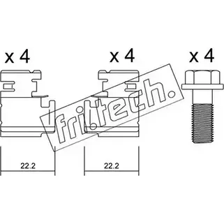 Ремкомплект тормозных колодок FRI.TECH. KIT.012 PMPCH 2376978 I0HPCD 5 изображение 0