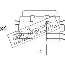 Ремкомплект тормозных колодок FRI.TECH. JAX2M FY D9F 2376980 KIT.050