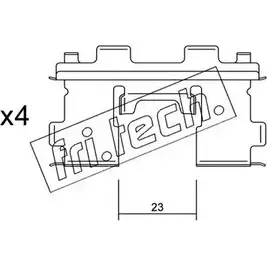 Ремкомплект тормозных колодок FRI.TECH. P9P8F 2376981 KIT.051 K3Z 7P4U