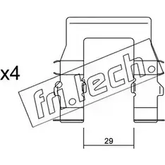 Ремкомплект тормозных колодок FRI.TECH. KIT.056 OA4Y S CHN37L3 2376986