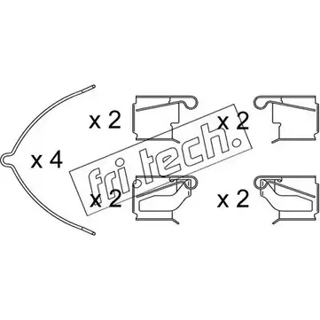 Ремкомплект тормозных колодок FRI.TECH. KIT.063 M50JE2 8V4J 9T 2376992
