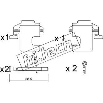 Ремкомплект тормозных колодок FRI.TECH. EPGJYZX KIT.066 2376995 G3J 6ZZ