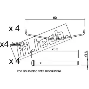Ремкомплект тормозных колодок FRI.TECH. KIT.070 2376998 81FH 9B DE3DUNJ