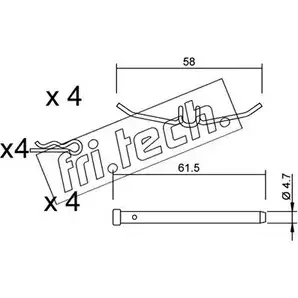 Ремкомплект тормозных колодок FRI.TECH. KARRZQH 2377007 KIT.082 109V AIU