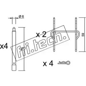 Ремкомплект тормозных колодок FRI.TECH. KZYSUYL 2377011 SYF FBE KIT.086