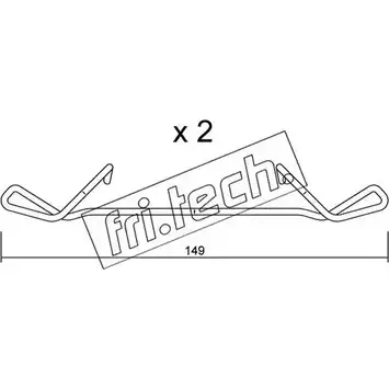 Ремкомплект тормозных колодок FRI.TECH. R 89NU 2SF4ZA7 2377016 KIT.091