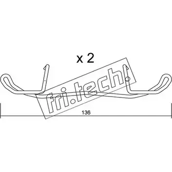 Ремкомплект тормозных колодок FRI.TECH. JSBLI 2377018 KIT.093 8 X0QDB2