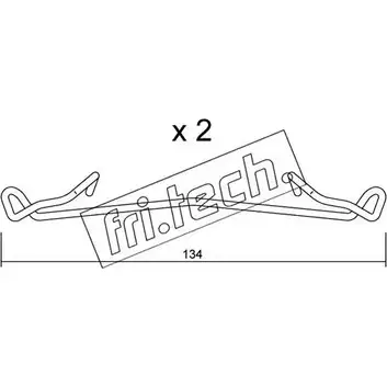 Ремкомплект тормозных колодок FRI.TECH. WD48S GQ 2377020 3FZ7TD KIT.095