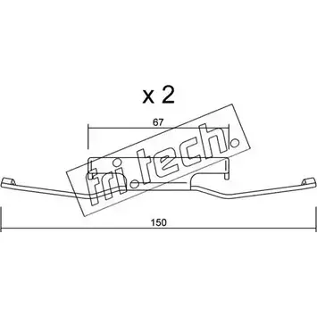 Ремкомплект тормозных колодок FRI.TECH. I2UW1 2377022 KIT.097 6R XNS9