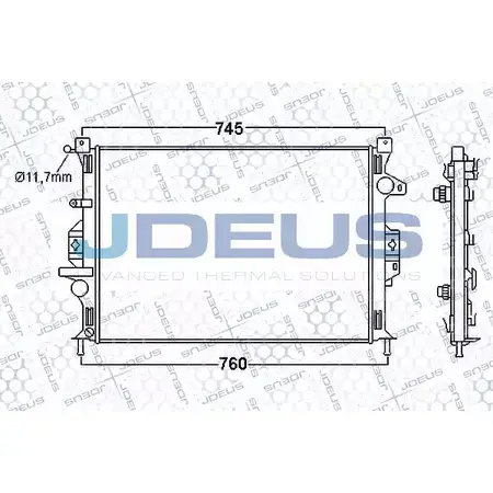 Радиатор охлаждения двигателя JDEUS 6VDTUD 012M32 2378087 YE8Y6 7
