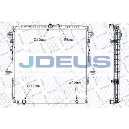 Радиатор охлаждения двигателя JDEUS V8TH58 FD00 6 012M41 2378094