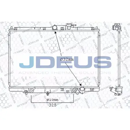 Радиатор охлаждения двигателя JDEUS 013N21 2378126 UU1MW 1RG C3T