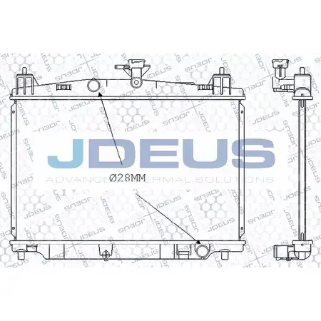 Радиатор охлаждения двигателя JDEUS 2378135 016M32 H11J9O X8 TMB24 изображение 0