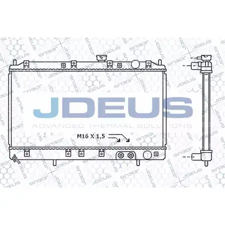Радиатор охлаждения двигателя JDEUS 2378172 VRY9YG 018M28 CV3MQ8 C