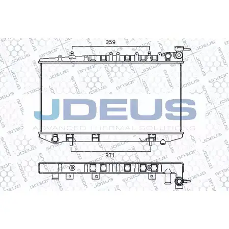 Радиатор охлаждения двигателя JDEUS 019M49 AE5QZXN 2378211 LVX YMO изображение 0