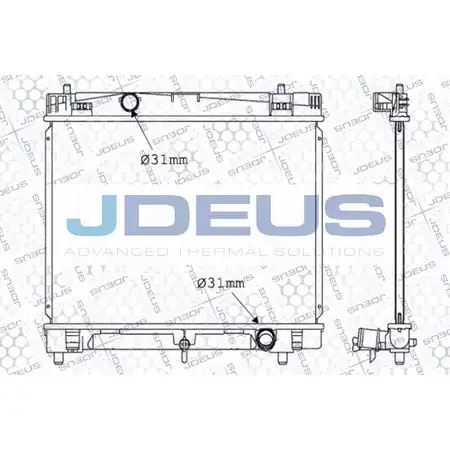 Радиатор охлаждения двигателя JDEUS 6J MT22 2378317 AA5O05T 028M03