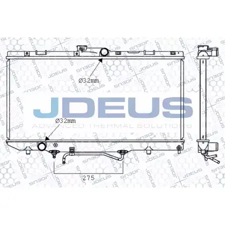 Радиатор охлаждения двигателя JDEUS 028M10 2378319 7HGFN 3 34MZZO8
