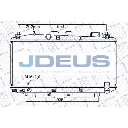 Радиатор охлаждения двигателя JDEUS T5DZ2 L QQLNJ5E 2378329 028M41