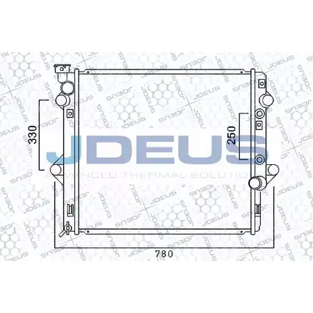 Радиатор охлаждения двигателя JDEUS 2378332 PH1XI8 P8S 38IM 028M46