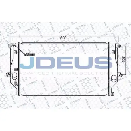 Радиатор охлаждения двигателя JDEUS Q JSUVE 2378349 028M72 0LPNAJG