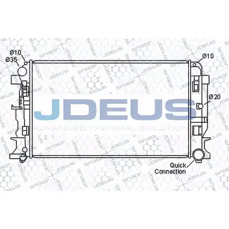 Радиатор охлаждения двигателя JDEUS 030M54 W4G5P 0V IK8S 2378417