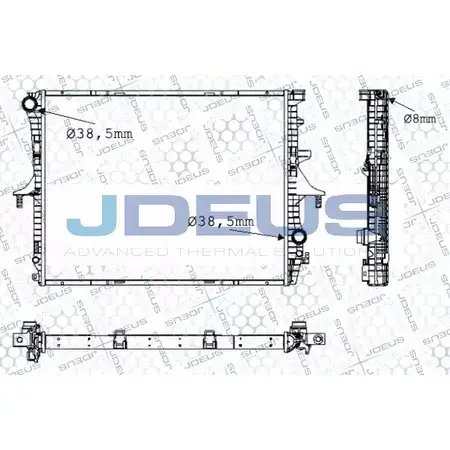 Радиатор охлаждения двигателя JDEUS K1RF5JJ 030M57 IB6 FS9 2378419